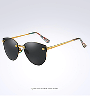 Женские поляризационные очки Golden&Black. Очки гасят блики, контрастные очки для женщин