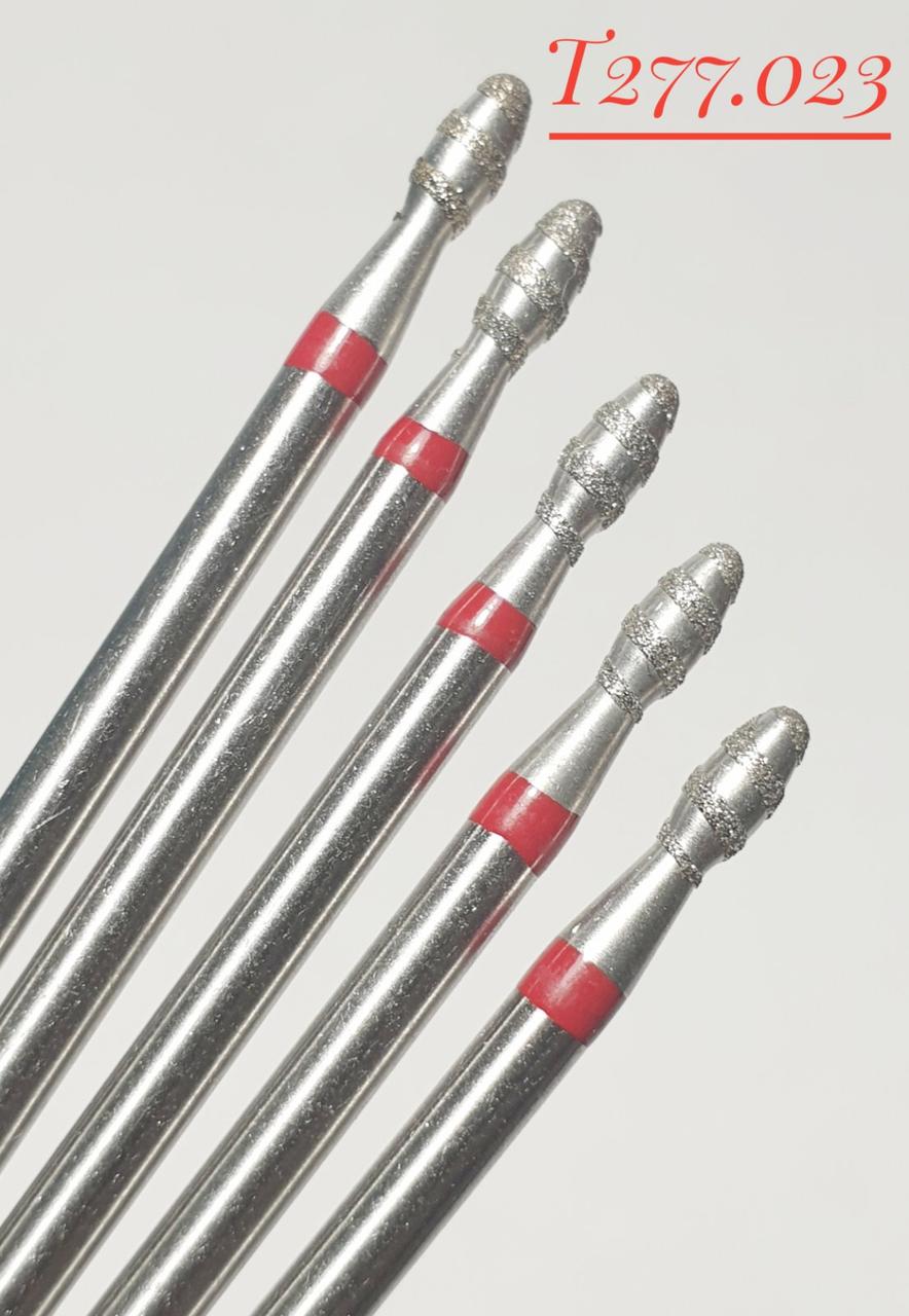 Фреза алмазна ТОРНАДО 104277514023Т - "яйце", d-2,3mm. червона смужка