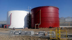Резервуар вертикальний сталевий РВС-500 м3 м. куб для води з монтажем, виготовлення ємностей і резервуарів