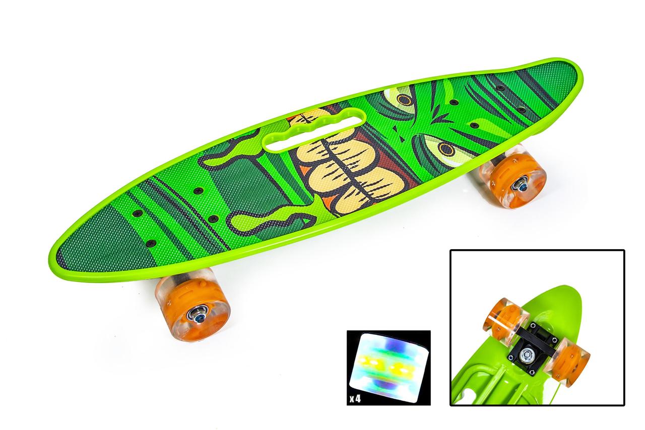 Penny Board З Ручкою "Hulk" колеса, що світяться