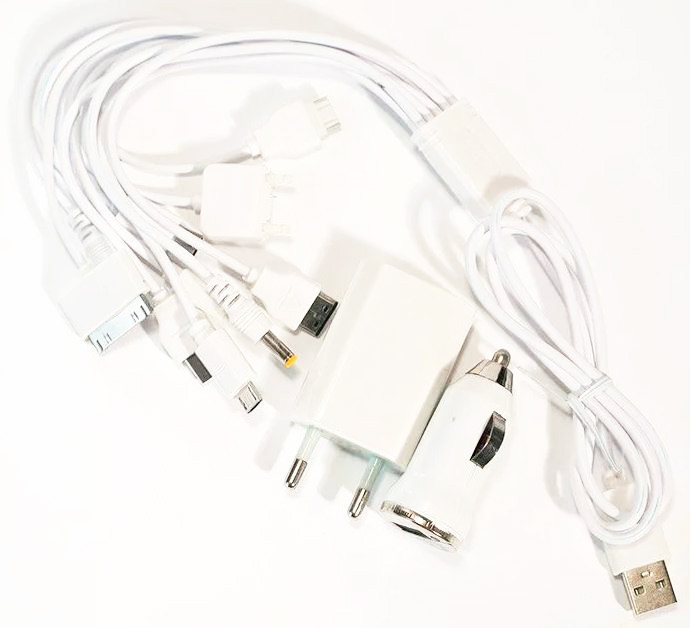 УЦІНКА! Зарядний пристрій універсальне 12 в 1 UKC Mobi charger MX-C12 з адаптерами