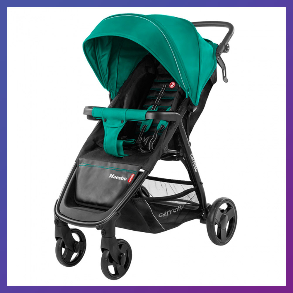 Дитяча прогулянкова коляска — книжка з регульованою спинкою CARRELLO Maestro CRL-1414 Golf Green зелена, фото 1