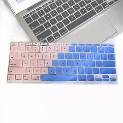 Силіконова накладка на клавіатуру US MacBook 2011-2017 Градієнт з англійськими літерами