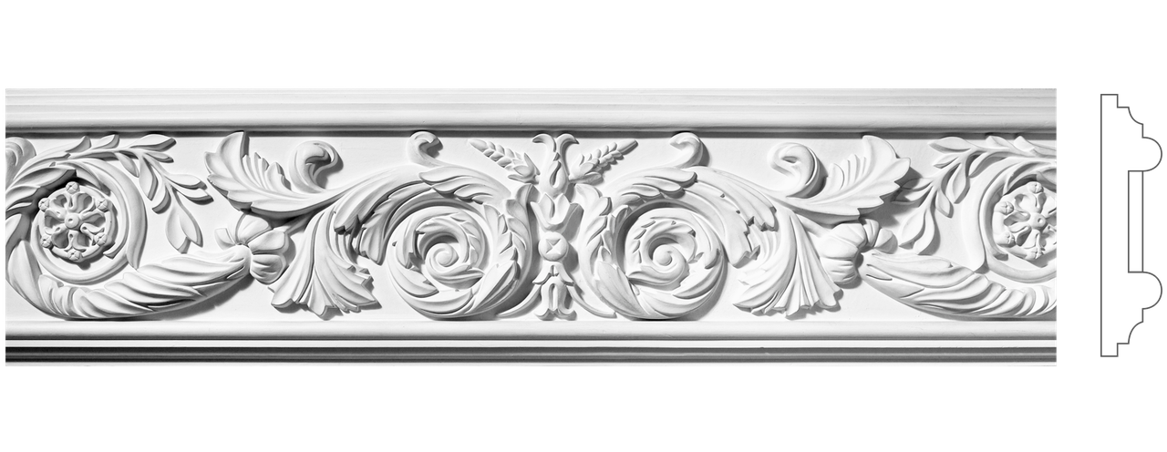Декоративний фриз з гіпсу, гіпсовий фриз з орнаментом Ф-30 h305
