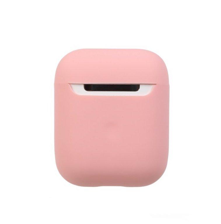 Чохол для навушників AirPods 1/2 (тонкий) пудрово-рожевий, фото 1