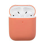 Чохол для навушників AirPods 1/2 (тонкий) персиковий, фото 3