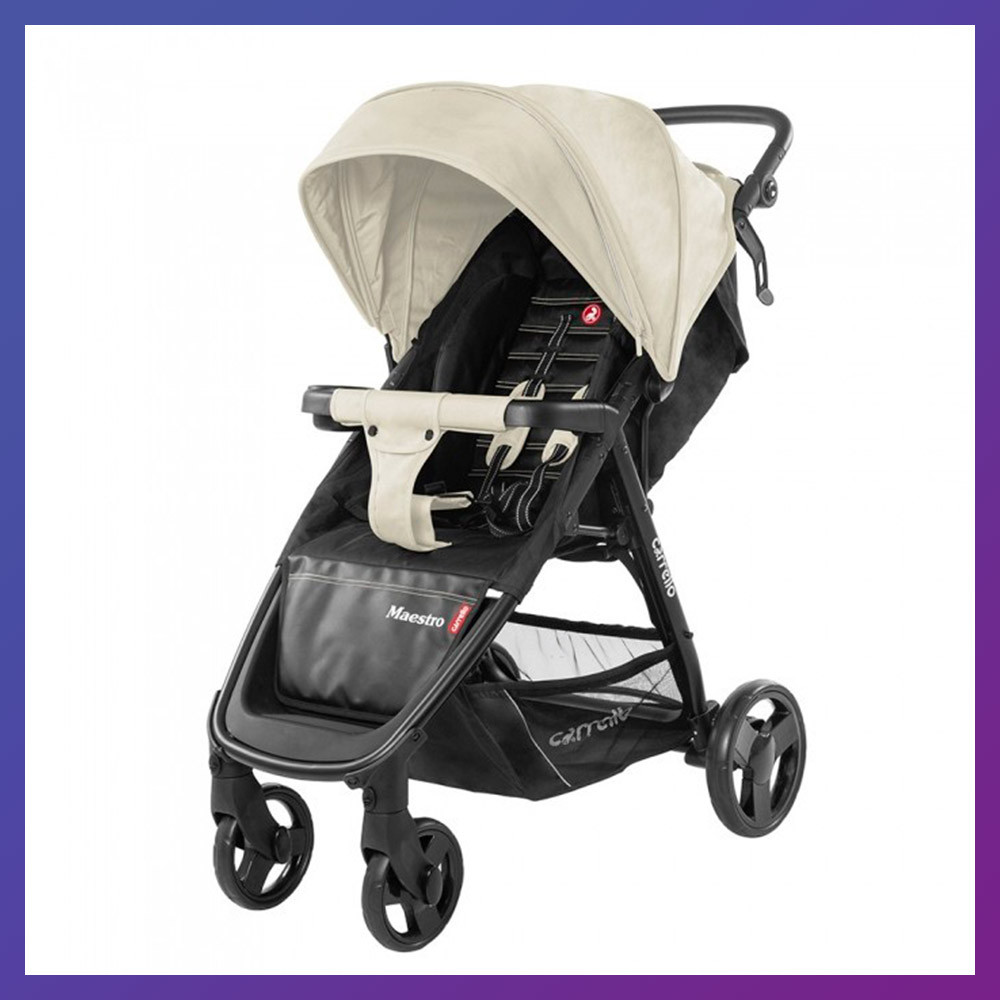 Дитяча прогулянкова коляска — книжка з регульованою спинкою CARRELLO Maestro CRL-1414 Sand Beige бежева, фото 1