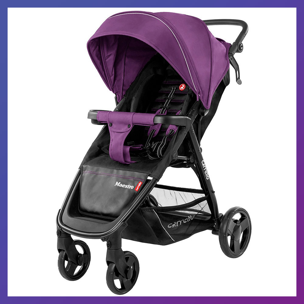 Дитяча прогулянкова коляска-книжка з регульованою спинкою CARRELLO Maestro CRL-1414 Deep Purple фіолетова, фото 1