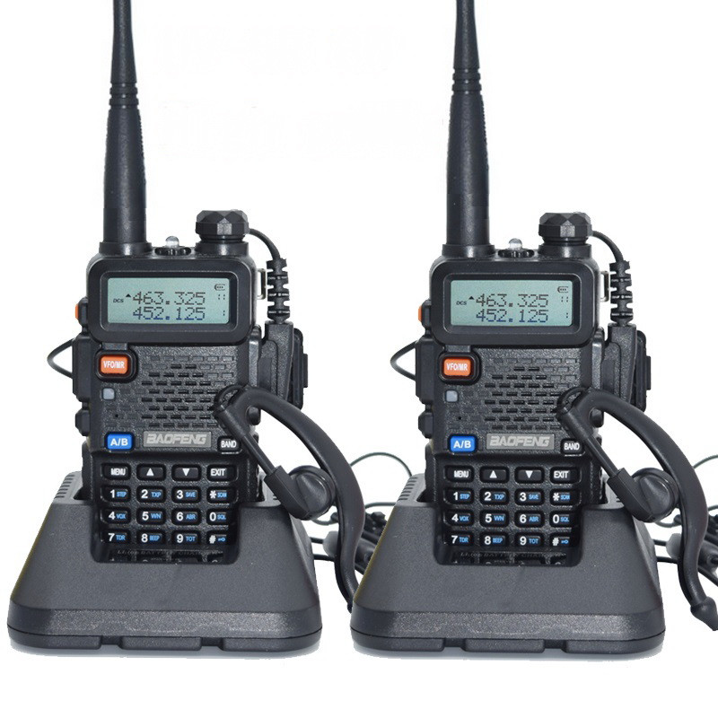 Радіостанція Baofeng UV-5R з гарнітурою, комплект 2шт.