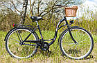 🚴‍♀️Уцінка! Велосипед жіночий міський VANESSA 28 Black з кошиком Польща, фото 4