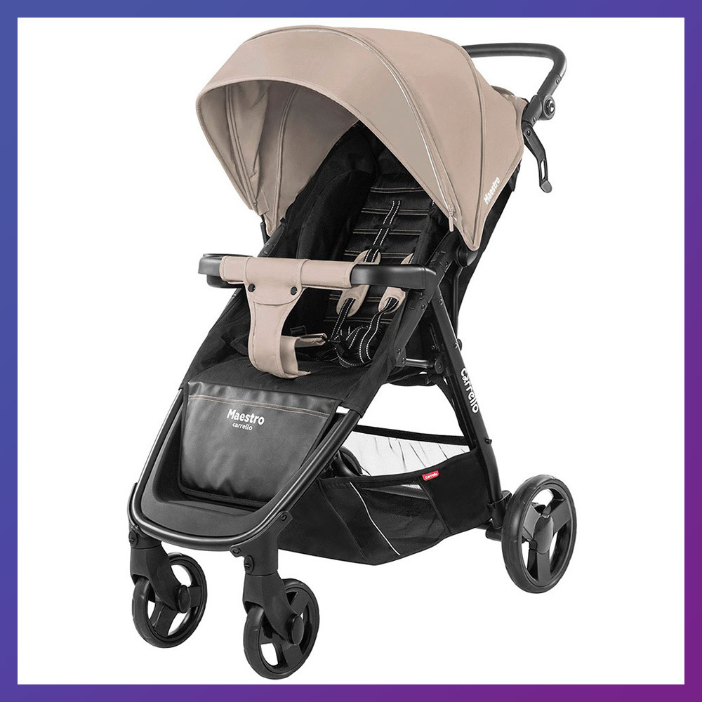 Дитяча прогулянкова коляска — книжка з регульованою спинкою CARRELLO Maestro CRL-1414 Vanilla Beige бежева, фото 1