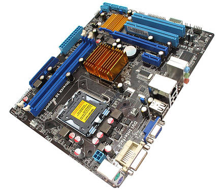 Материнська плата ASUS P5G41-M LE , підтримка Xeon, (б/у) s775 + задня планка, фото 3