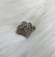 Брошка Колір срібло Металевий сплав Прозорі стрази 2.2 x 2.0 см см