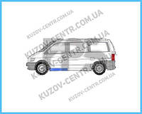 Поріг лівий під двері водія Mercedes Vito 96-03, (Klokkerholm)