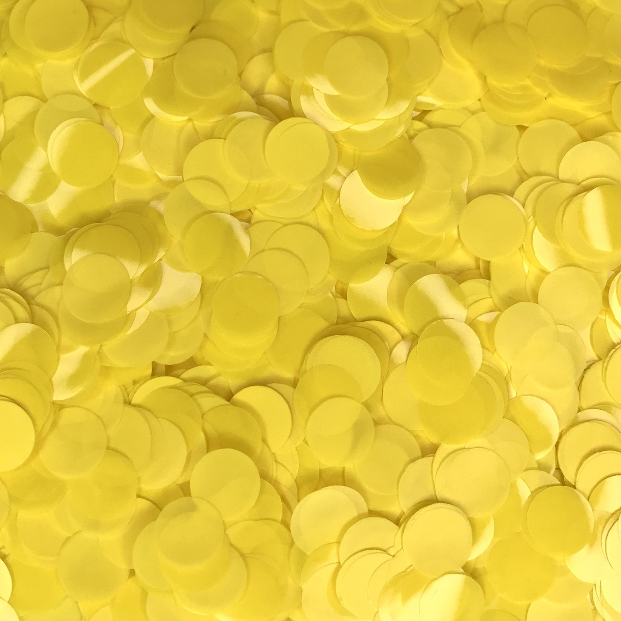 Конфеті кружечки пастель жовтий 12 мм, 100 г