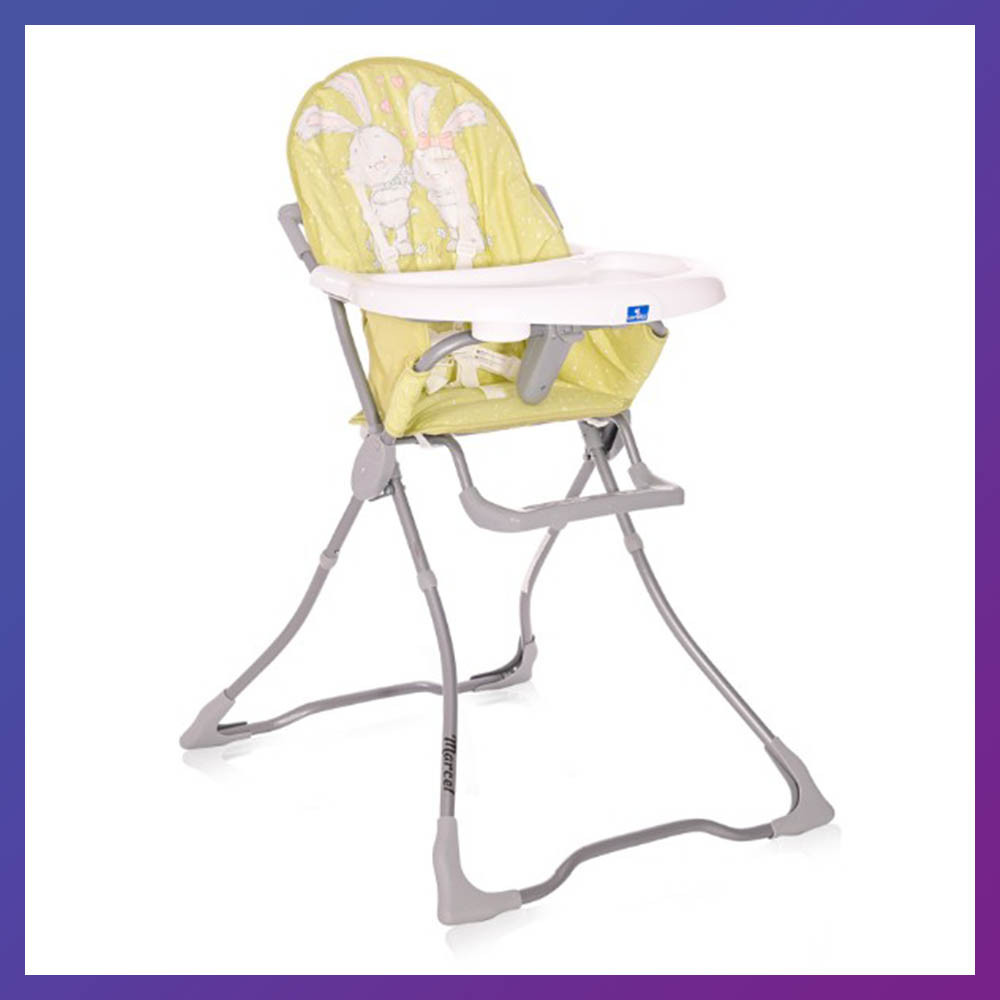 Дитячий стільчик для годування Lorelli MARCEL Golden green friends жовтий, фото 1