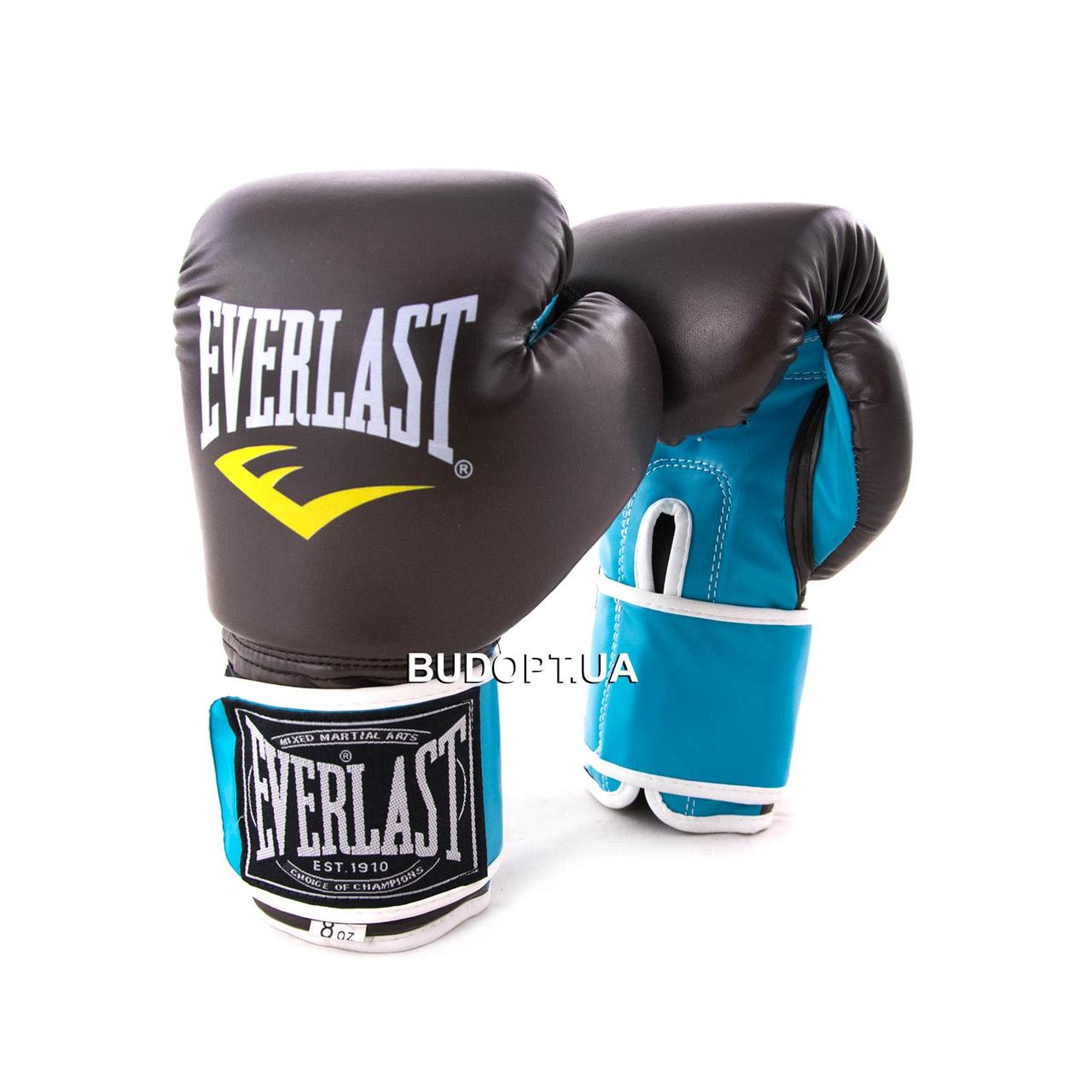 Перчатки боксерские для бокса 8-12 унций на липучке Everlast кожа PU (BO-3987) - фото 5 - id-p259877127