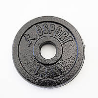 Металевий млинець (диск чавунний) для гантелі (штанги) під гриф 25мм OSPORT 1.5 кг (OF-0036)