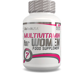 Комплекс вітамінів та мікроелементів для спортсменів жінок Multivitamin For Women 60 таб Biotech USA 00519-01