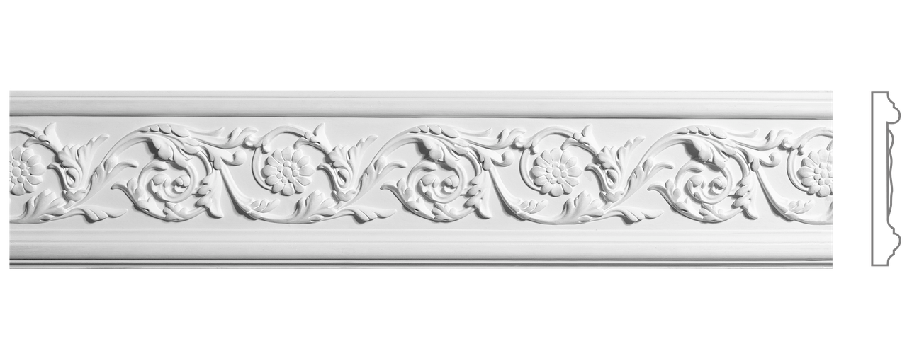 Декоративний фриз з гіпсу, гіпсовий фриз з орнаментом Ф-89 h135 мм.