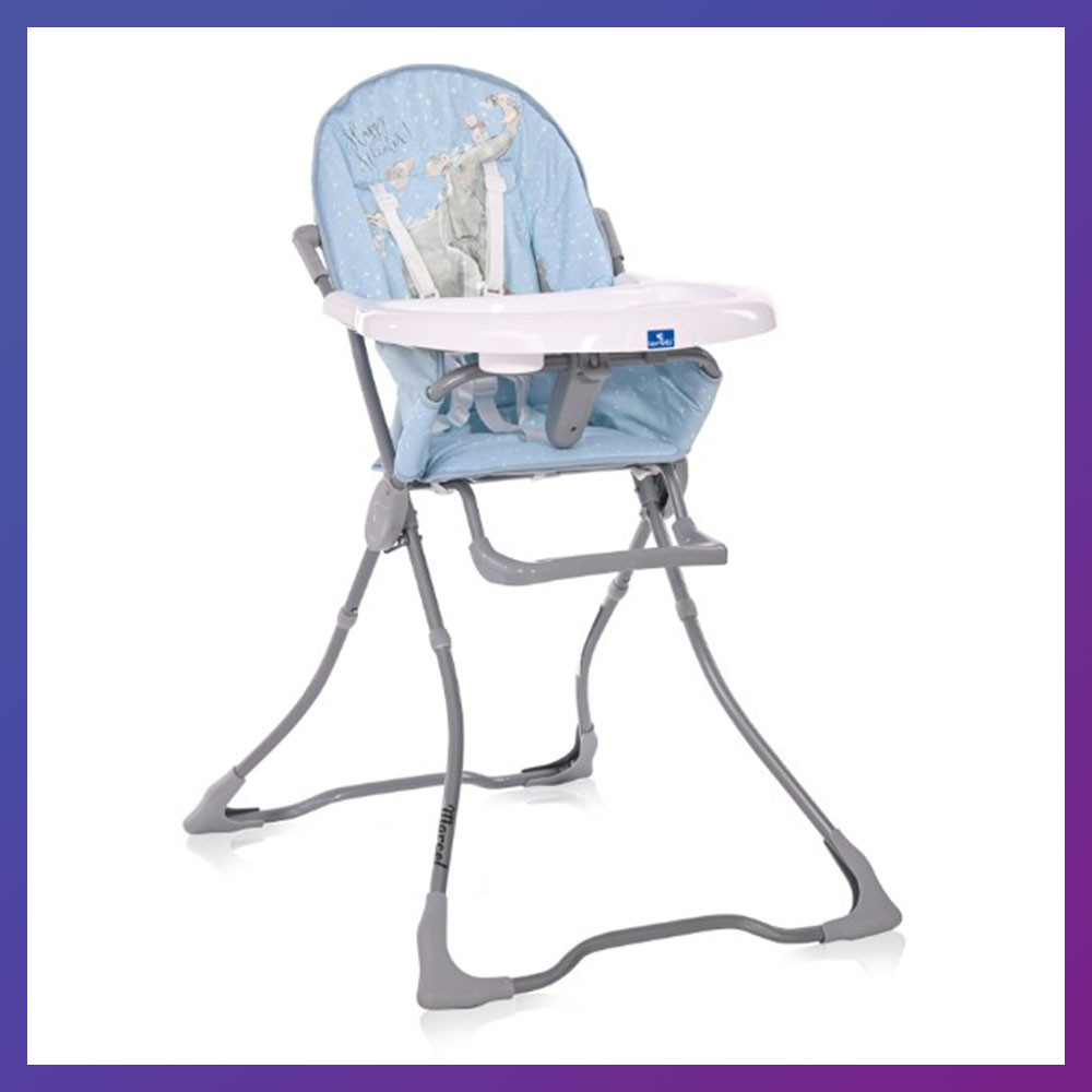 Дитячий стільчик для годування Lorelli MARCEL Tender blue fun синій, фото 1