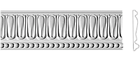 Декоративный фриз из гипса, гипсовый фриз с орнаментом Ф-78 h110 мм.