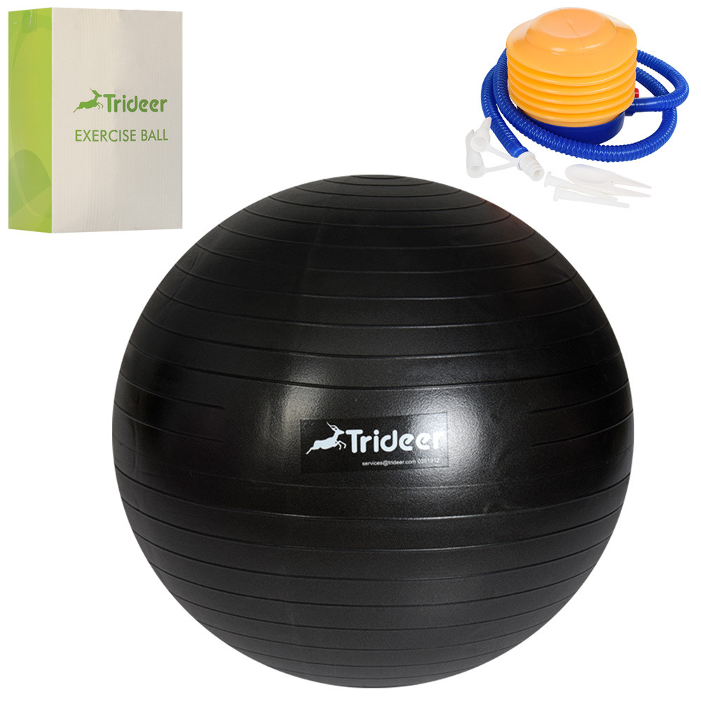 М'яч для фітнесу (фітбол) сатин із насосом Trideer 55см (MS 3217)