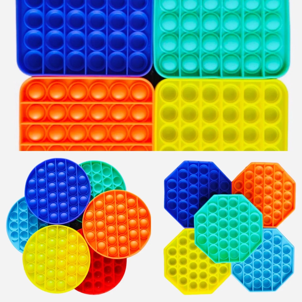 Pop It сенсорная игрушка, пупырка, поп ит антистресс, pop it fidget Пищевого силикон! Польша! Одноцветные