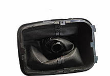 VW Golf IV 98-05 1.9 дизель ручка КПП чорна + чохол З КРИСНОЮ СТРОЧКОЮ чорна рамка отвір 12 мм, фото 6
