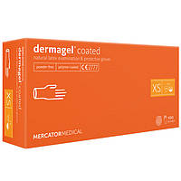 Перчатки латексные MERCATOR Dermagel Coated WHITE неопудренные, размер XS, 100 шт