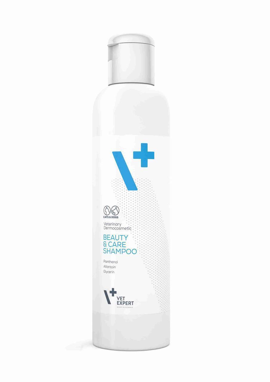 Шампунь для догляду за шкірою та вовною для котів та собак Vet Expert Beauty & Care Shampoo 250 мл