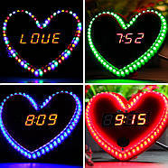 Навчальний конструктор радіолюбителя електронний годинник серце Love + будильник, фото 2