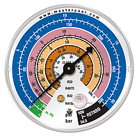 Манометр Mastercool EBL1 (R410 R22 R32 R407) LР 80mm