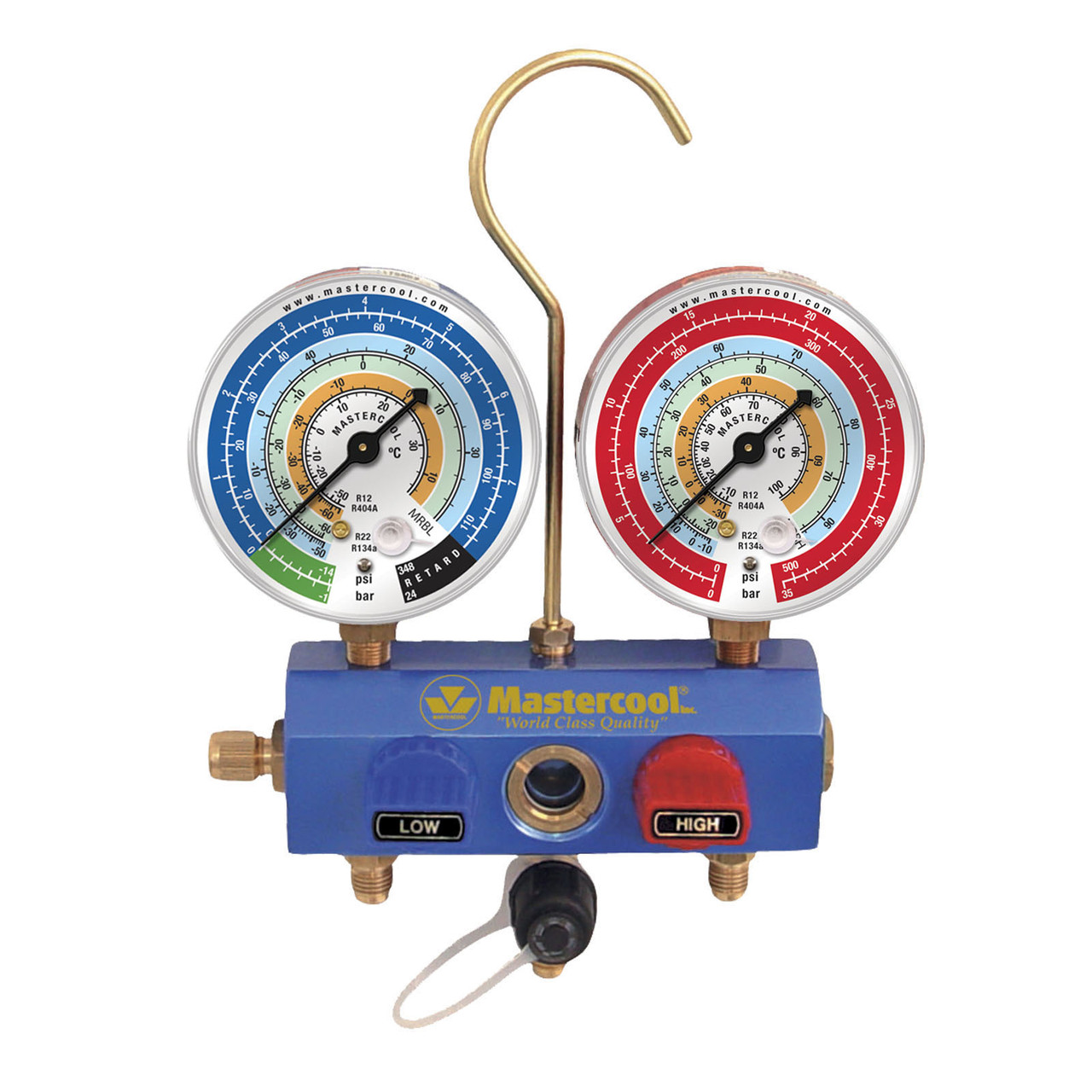 Манометричний колектор 2-х вентельный R134/12/404/22 80 mm (Mastercool ) 58103-MRB