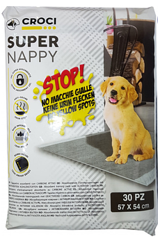 Пеленки для собак з активованим вугіллям Super Napty 57x54, 30шт