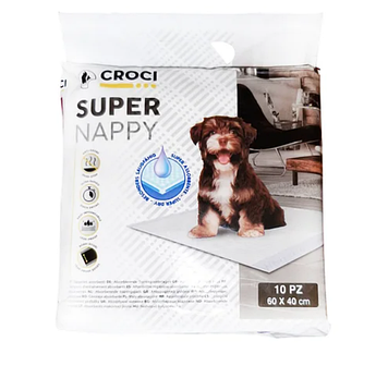 Одноразові пелюшки для собак Super Nappy 60*40 см 10шт