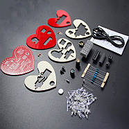 Навчальний конструктор радіолюбителя електронний годинник серце Love + будильник, фото 3