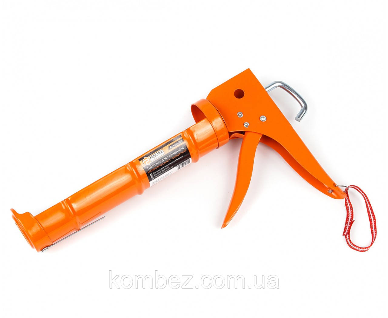 Пістолет для силікону з тріскачкою металевий Полакс, фото 1