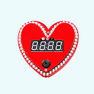 Навчальний конструктор радіолюбителя електронний годинник серце Love + будильник, фото 4