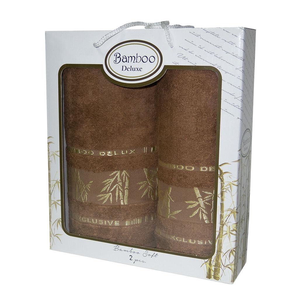 Набір рушників Gursan Bamboo 2*50х90+70х140см, 3231_korichnevyjj