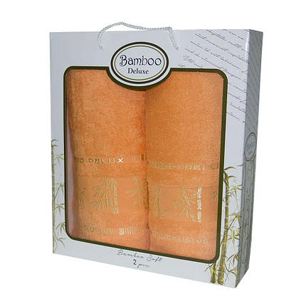 Набір рушників Gursan Bamboo 2*50х90+70х140см, 3231_oranzhevyjj, фото 1