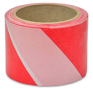 Стрічка сигнальна червоно-біла 8 см х 50 м /10-597