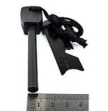 Похідне огниво кресало + свисток Sarver black, фото 4