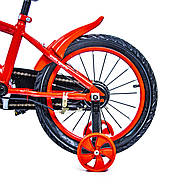 Велосипед двоколісний Scale Sports 16" T13 Червоний c кошиком на кермі, ручним і дисковим гальмом, фото 6