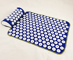Масажний килимок Аплікатор Кузнєцова + валик масажер для спини/шиї/ніг/стоп/голови/тіла OSPORT (n-0002)