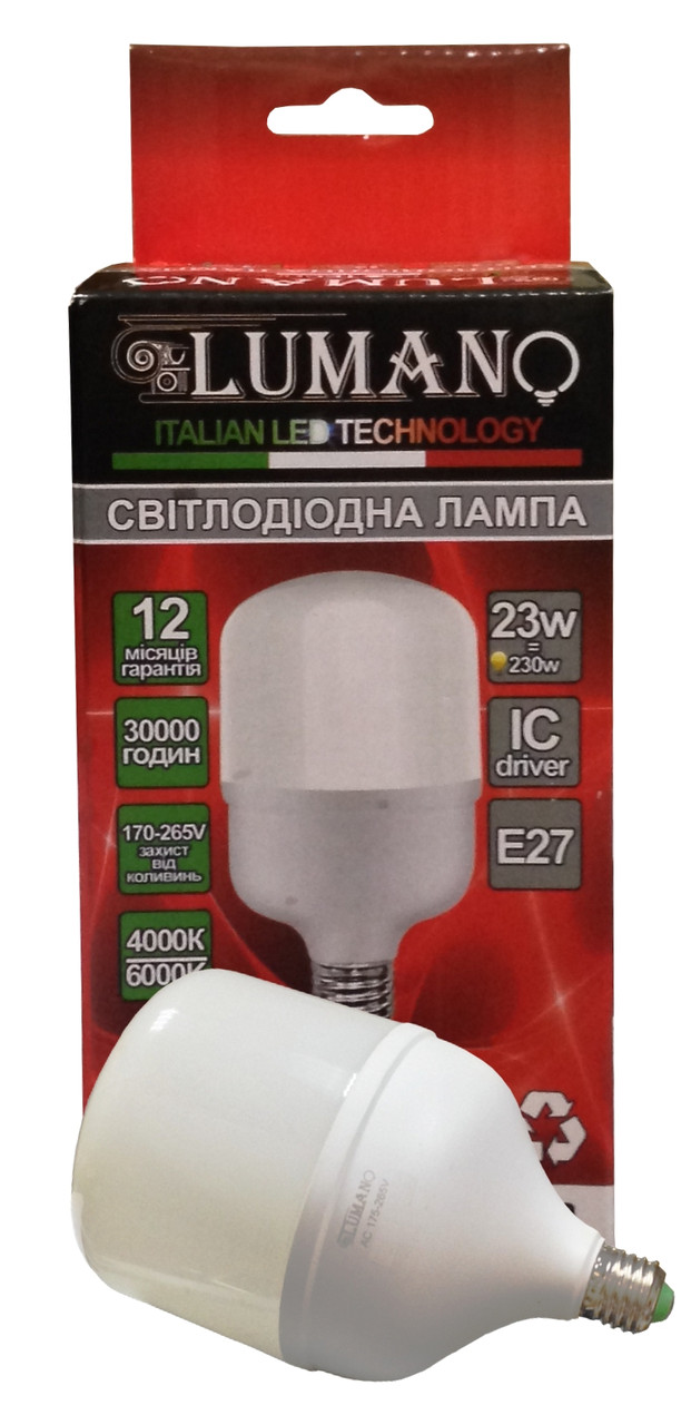 Лампа високопотужна LED T80 23W E27 4000K 2070Lm TM LUMANO