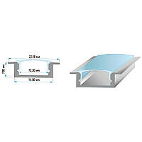 Врезной LED профиль 2 м ПФ-19