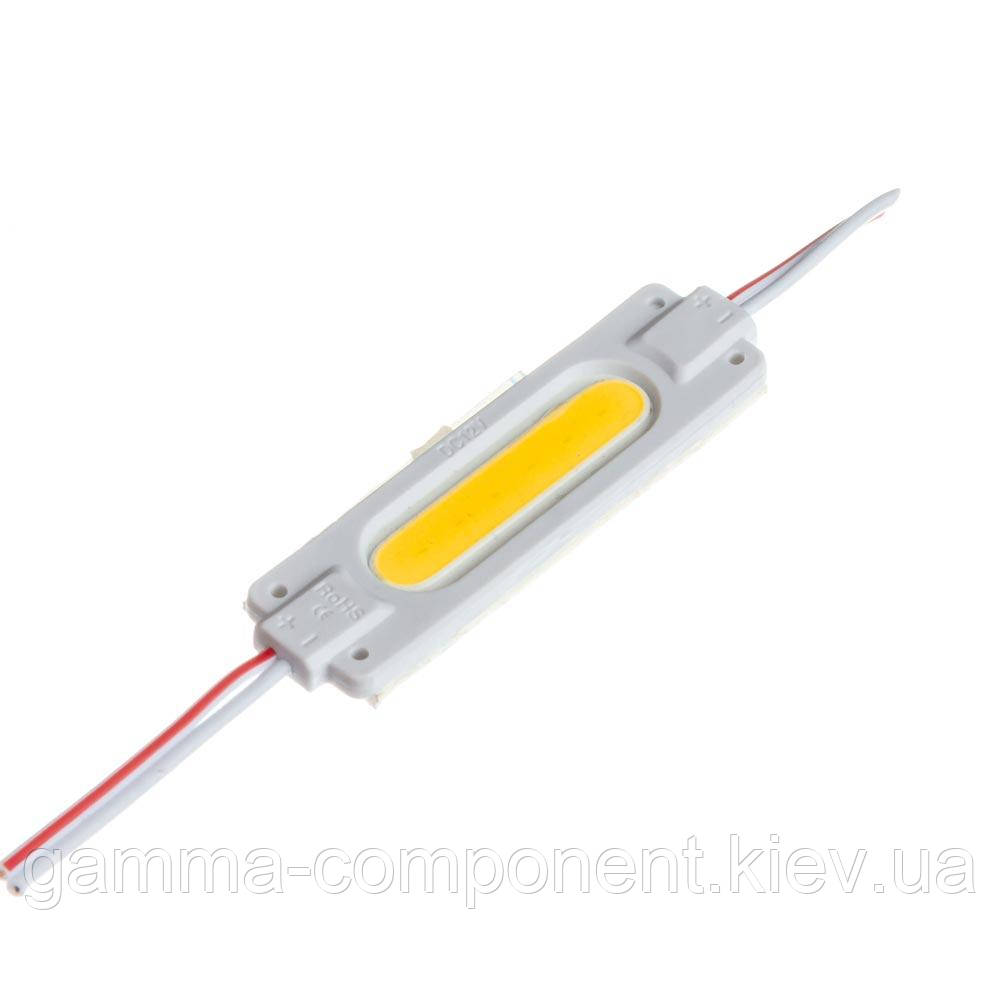 Світлодіодний модуль 12 V білий теплий COB 1led 2W IP65