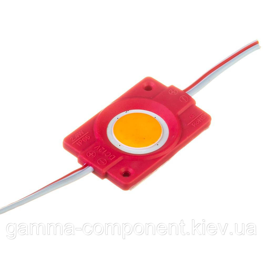 Світлодіодний модуль 12 V червоний СОВ круглий 1led 2,4 W IP65