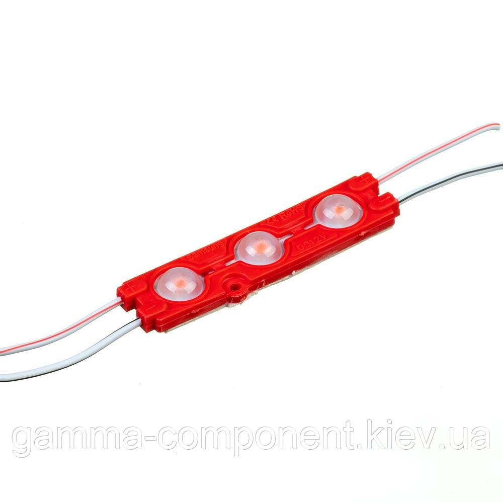 Світлодіодний модуль 12 V червоний smd5730 3led 1.5 W IP65